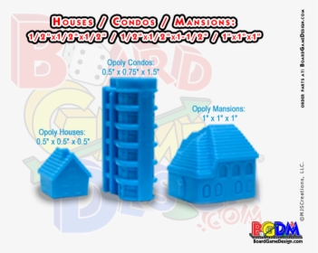 Monopoly Houses, Monopoly Condos, Monopoly Mansions, - Bowling Pin Pawns, HD Png Download, Transparent PNG