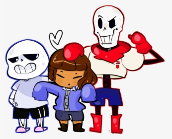 Sans Papyrus And Frisk, HD Png Download, Transparent PNG