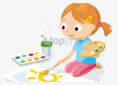 Paint Clipart Png - Kid Painting Clipart, Transparent Png, Transparent PNG