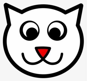 Cat Clipart Black And White Face, HD Png Download, Transparent PNG