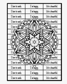 Mandala I Love To Smile I Am Happy Life Is Beautiful - Circle, HD Png Download, Transparent PNG