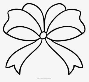 Ribbon Bow Coloring Page - Line Art, HD Png Download, Transparent PNG
