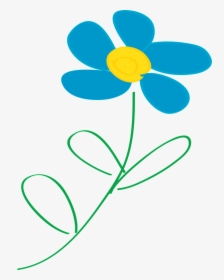 Flowers 8 Great Places To Find Free Flower Clip Art - Blue And Yellow Daisy, HD Png Download, Transparent PNG