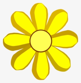 Spring Flowers Yellow Spring Flower Clip Art At Vector - Yellow Flower Clipart, HD Png Download, Transparent PNG
