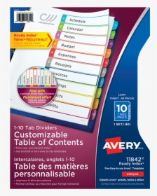 Product Image 39000   							title Avery® Ready Index® - Avery, Inc, HD Png Download, Transparent PNG
