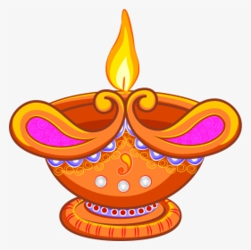 Light Lamp Clip Art - Diwali Images In Cartoon, HD Png Download, Transparent PNG