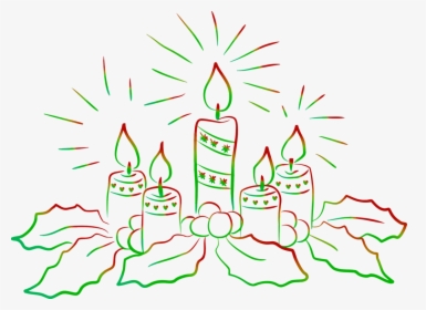 Drawing Candles Diya Transparent Png Clipart Free Download - Candles Line Art, Png Download, Transparent PNG