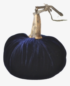 Midnight Blue Velvet Pumpkin With Real Stem - Velvet Pumpkin Png Transparent Background, Png Download, Transparent PNG