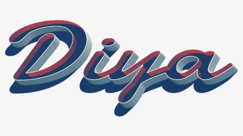 Diya Heart Name Transparent Png - Graphic Design, Png Download, Transparent PNG