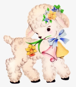 Free Vintage Baby Lamb Pretty Things For Clipart - Vintage Baby Lamb Clipart, HD Png Download, Transparent PNG