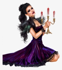 #halloween #woman #vampire #beautiful #girl #femme - Halloween Costume, HD Png Download, Transparent PNG