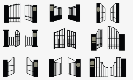 Open Gate Icons Vector - Icon Gate Png, Transparent Png, Transparent PNG