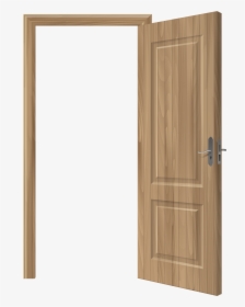 Open Wooden Door Png Clip Art - Closet Clipart Png, Transparent Png, Transparent PNG
