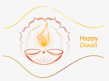 Deepavali Clipart Black And White - Happy Diwali Transparent Background, HD Png Download, Transparent PNG