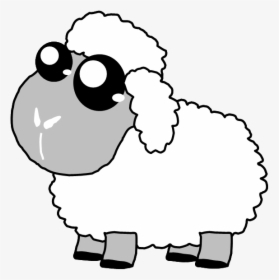 Drawing Sheep Line Transparent Png Clipart Free Download - Drawing Cute Cartoon Sheep, Png Download, Transparent PNG