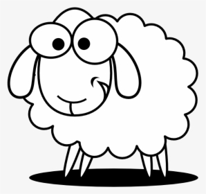 Sheep Clipart Black And White - Cute Sheep Coloring Pages, HD Png Download, Transparent PNG