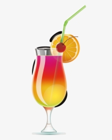 Tequila Sunrise Cocktail Vector, HD Png Download, Transparent PNG