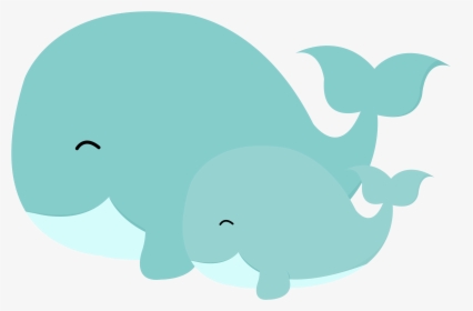 Mom And Baby Whale Clipart, HD Png Download, Transparent PNG
