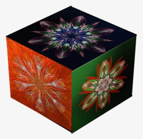 Mandala, Cube, Square, Cube Shape, Structure, Red - Floral Design, HD Png Download, Transparent PNG