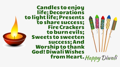 Diwali Messages Png Transparent Image - Candle, Png Download, Transparent PNG
