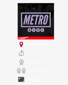 Mai 19 Metro Bild Eng - Adventurerooms Metro, HD Png Download, Transparent PNG