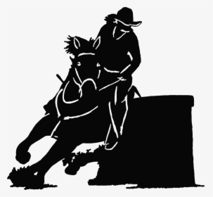 Barrel Racer Silhouette Png, Transparent Png, Transparent PNG