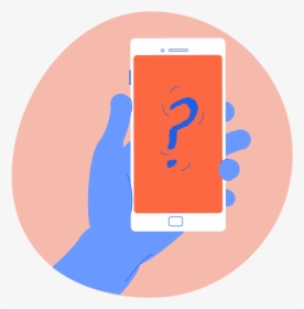 Phone With Question Mark On Screen - Graphic Design, HD Png Download, Transparent PNG