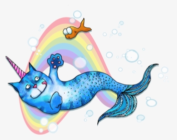 Clipart Whale Whimsical - Half Mermaid Half Unicorn, HD Png Download, Transparent PNG