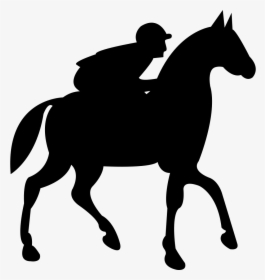 Jockey Riding On Black Walking Horse - Caballo Con Jinete Negro, HD Png Download, Transparent PNG