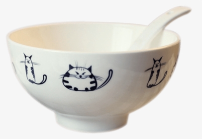 6pcs Cute Cat Soup/rice Bowls-freakypet   Class - Spoon Cat In Bowl, HD Png Download, Transparent PNG