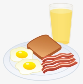 Eggs Bacon Toast And Juice - Eggs And Bacon Clipart, HD Png Download, Transparent PNG
