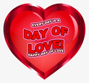 Happy Day Of Love - Heart, HD Png Download, Transparent PNG