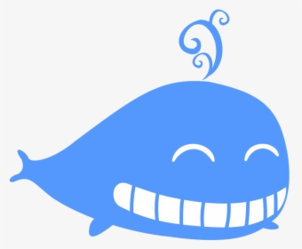 Whale Clip Art Download - Smiling Whale Cartoon, HD Png Download, Transparent PNG