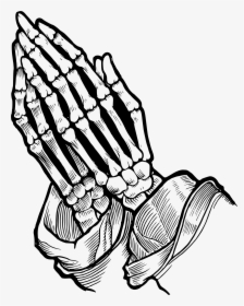 Praying Hands Human Skeleton Drawing Prayer - Skeleton Praying Hands Vector, HD Png Download, Transparent PNG