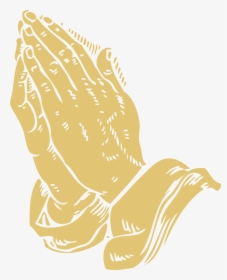 Pray Clipart Prayer Line - Gold Praying Hands Clip Art, HD Png Download, Transparent PNG