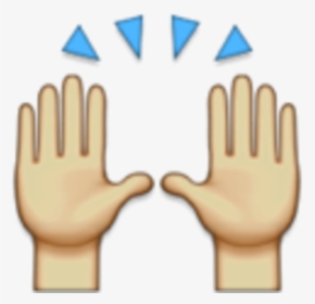 Emoji Hands Png - Hands Raised Emoji Png, Transparent Png, Transparent PNG