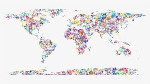 This Free Icons Png Design Of Sweet Tiled World Map - Map Of The World Candy, Transparent Png, Transparent PNG