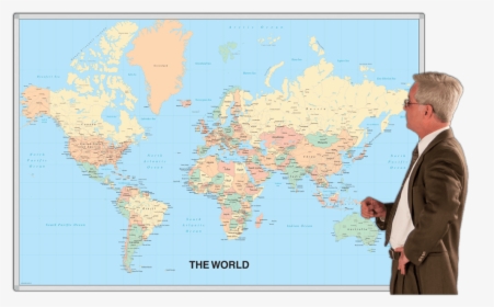 World Map Whiteboard, HD Png Download, Transparent PNG