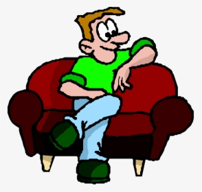 Two People Talking Clipart - Sit On Sofa Clipart, HD Png Download, Transparent PNG