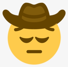 Cowboy Emoji Transparent - Cowboy Emoji Twitter, HD Png Download, Transparent PNG