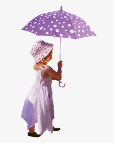Girl, Umbrella, Dress, Little Girl, Solitaire, Small - Girl With Umbrella Png, Transparent Png, Transparent PNG