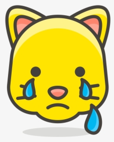 103 Crying Cat Face - Transparent Emojis, HD Png Download, Transparent PNG