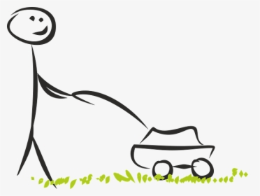 Clip Art Your Lawn Advice And - Stick Figure Lawn Mower, HD Png Download, Transparent PNG