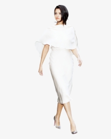 Selena Gomez White Dress Png Image, Transparent Png, Transparent PNG