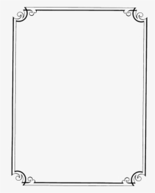 Page Border Design In Black And White , Png Download - Page Border Png, Transparent Png, Transparent PNG