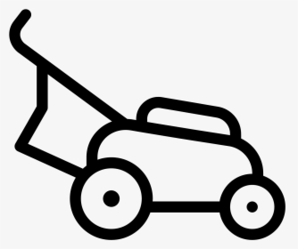 Transparent Free Clipart Of Lawn Mowers - Transparent Lawn Mower Clipart Png Black And White, Png Download, Transparent PNG
