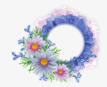 Transparent Blue Flower Border Png - Beautiful Flowers Frame Png, Png Download, Transparent PNG
