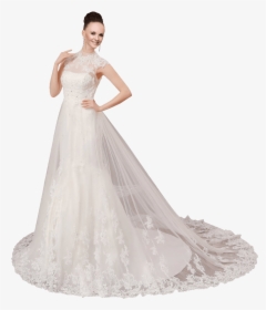 Wedding Dress Ball Gown - Woman Wedding Dress Transparent, HD Png Download, Transparent PNG