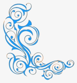 Ornament Clip Art Border - Vines Border Blue Png, Transparent Png, Transparent PNG