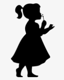Silhouette Dress Clip Art Illustration Girl - Baby Girl Silhouette Png, Transparent Png, Transparent PNG